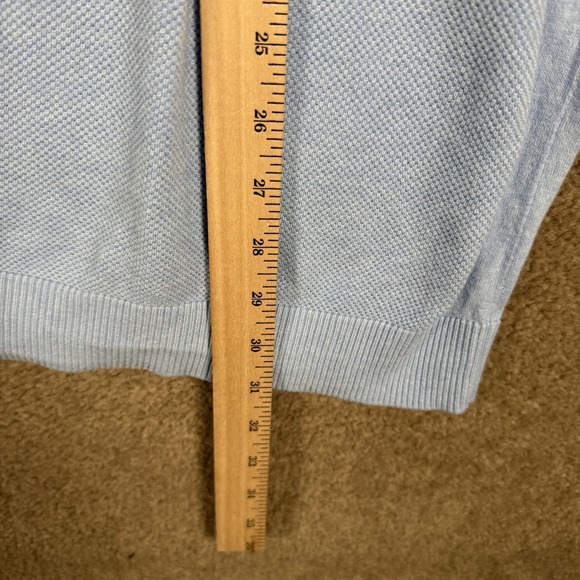 Tommy Bahama Sweater Mens 2XL Light Blue IslandZone Coolmax Quarter Zip Pullover - Picture 5 of 12